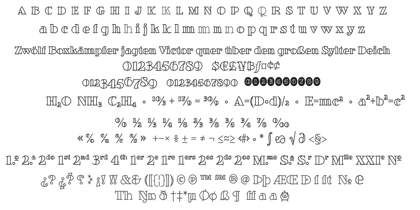 Пример шрифта Glotona #2